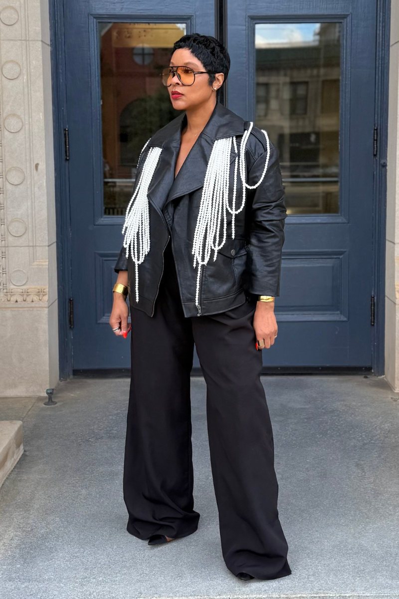 Mother Of Pearl | Vegan Leather Biker