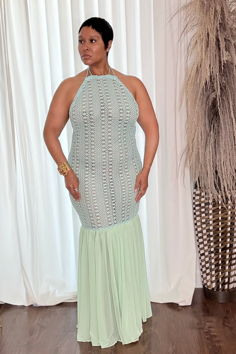 Mermaid Chiffon | Crochet Maxi
