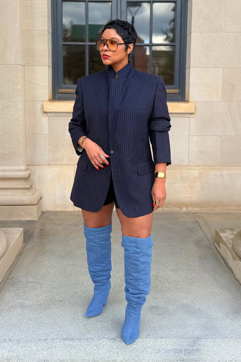 Denim Slouch | Knee High