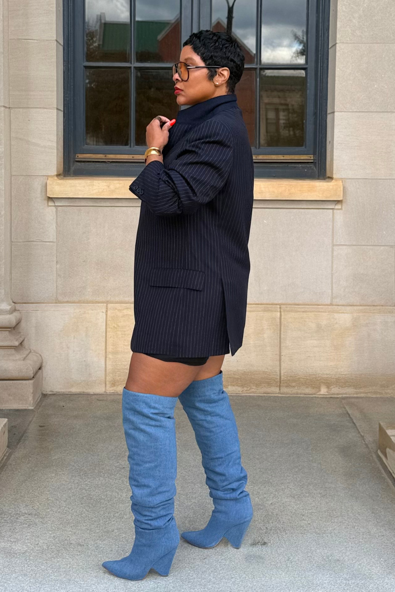 Denim Slouch | Knee High