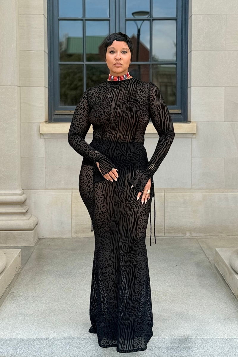 AMORE VELVET MAXI (BLK)