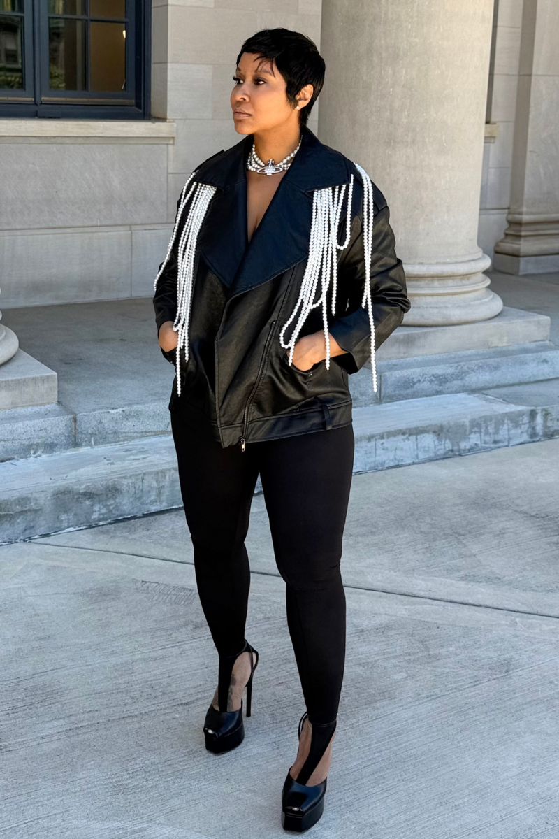Mother Of Pearl | Vegan Leather Biker