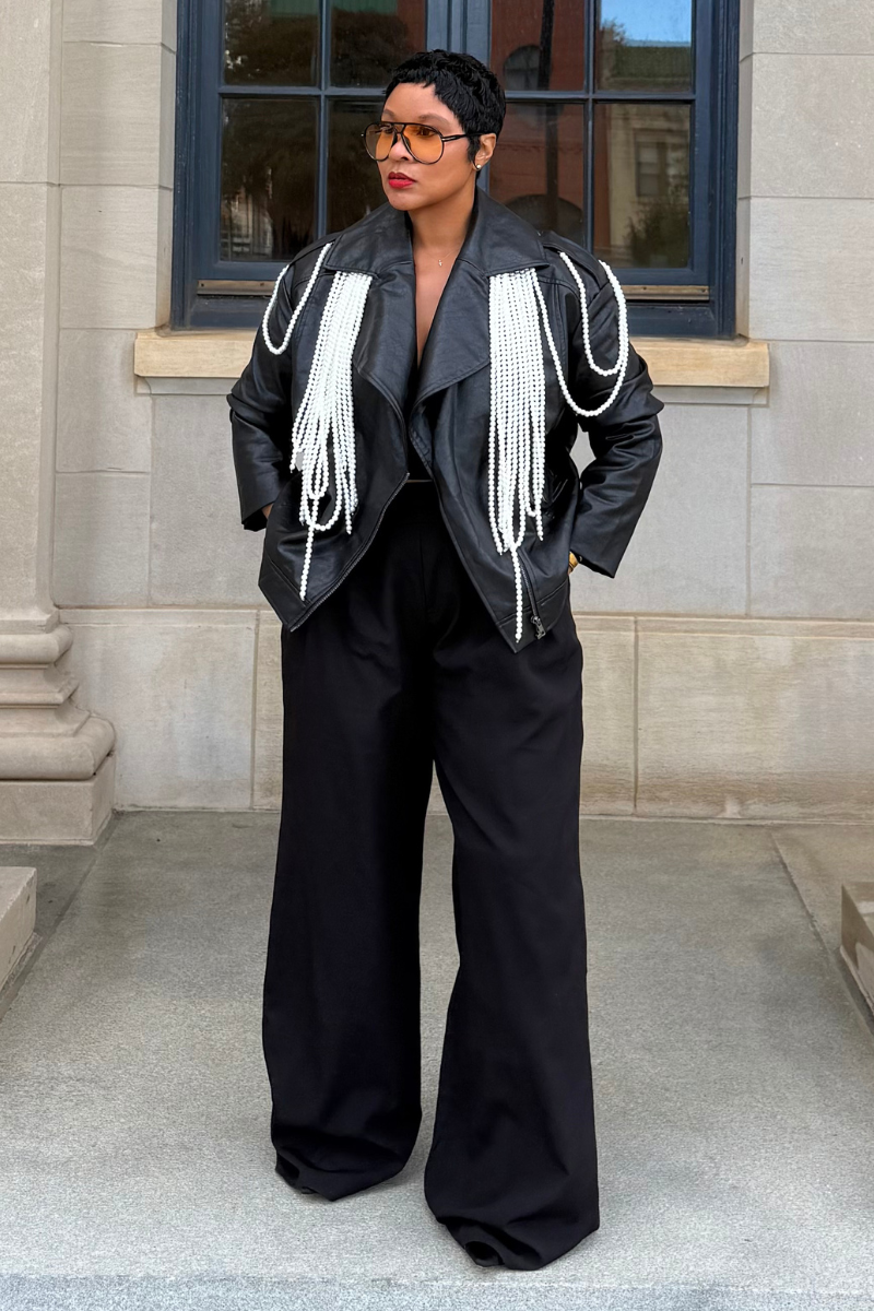 Mother Of Pearl | Vegan Leather Biker