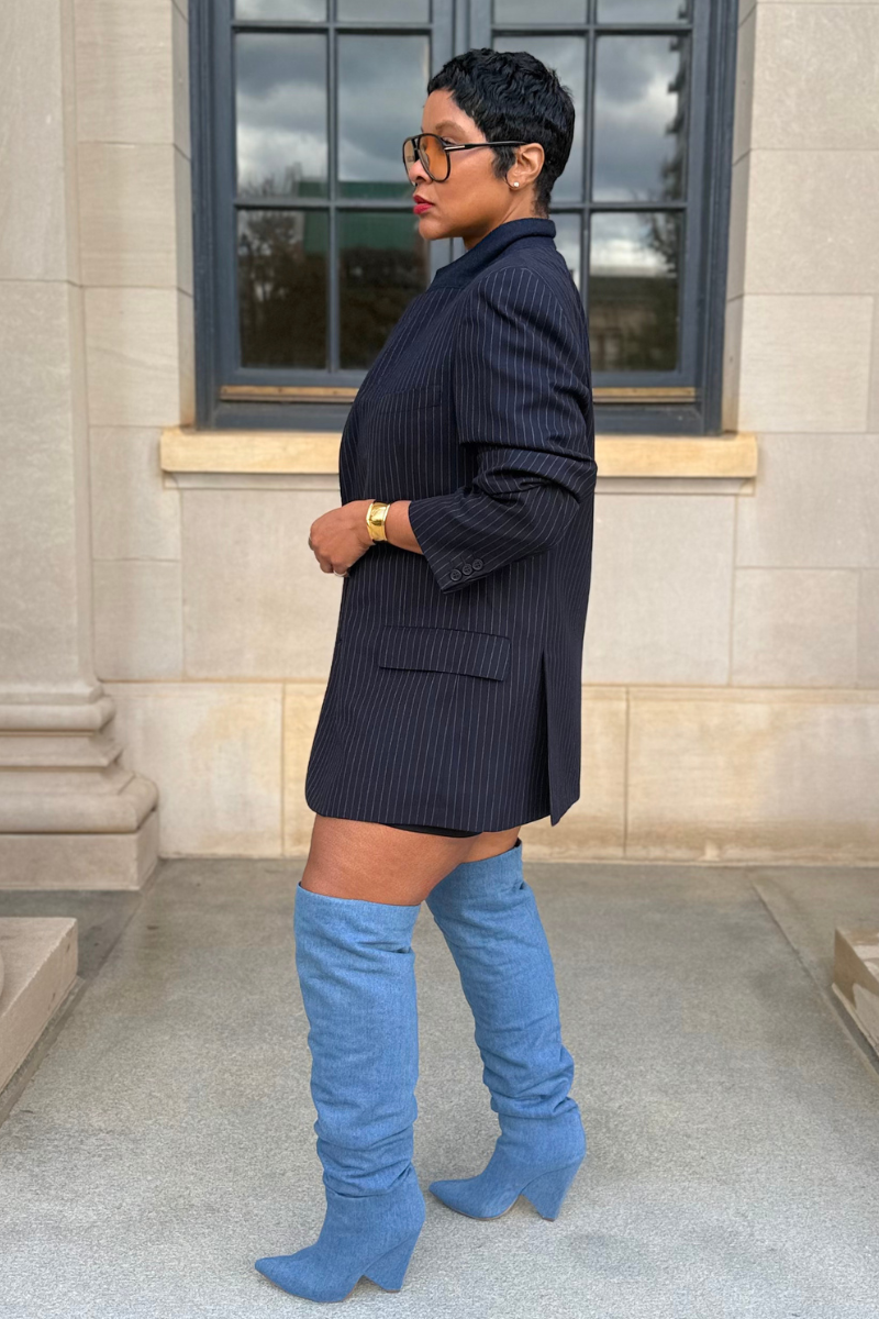 Denim Slouch | Knee High