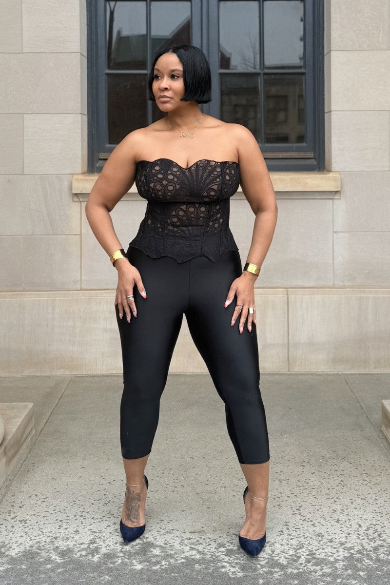 Onyx Scallop | Corset