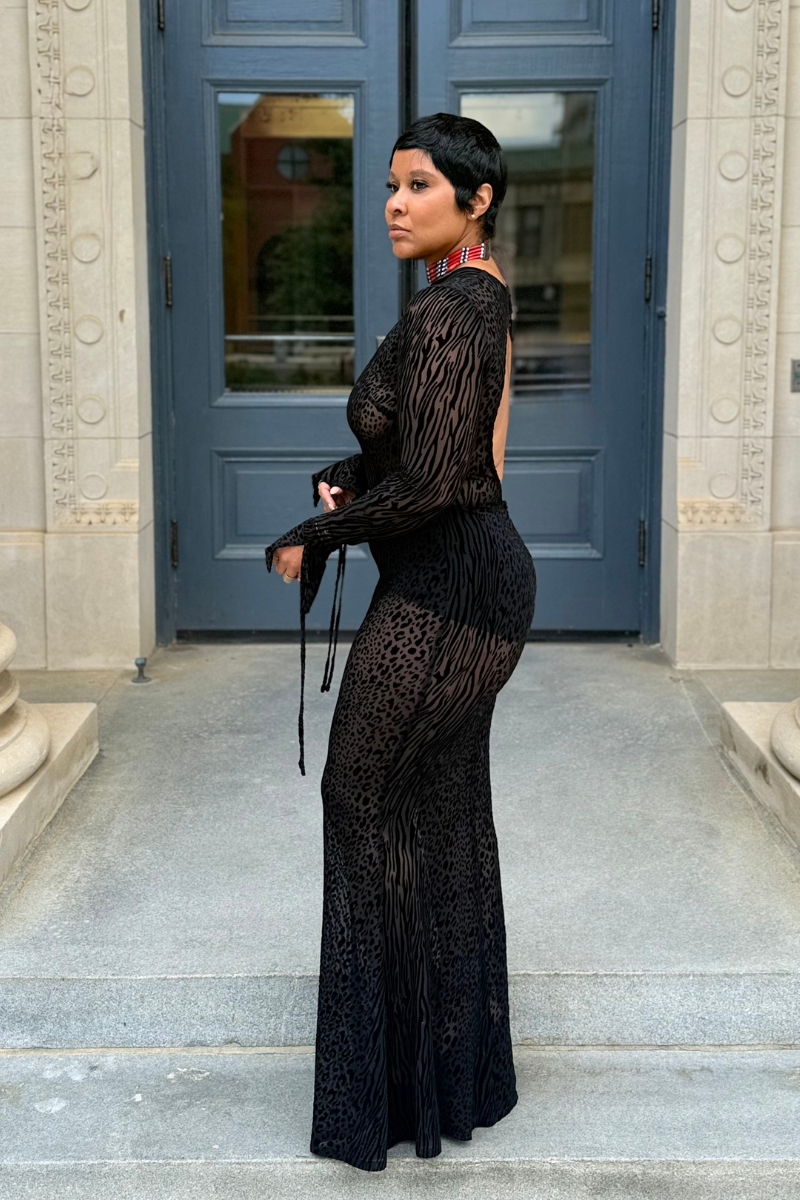 AMORE VELVET MAXI (BLK)