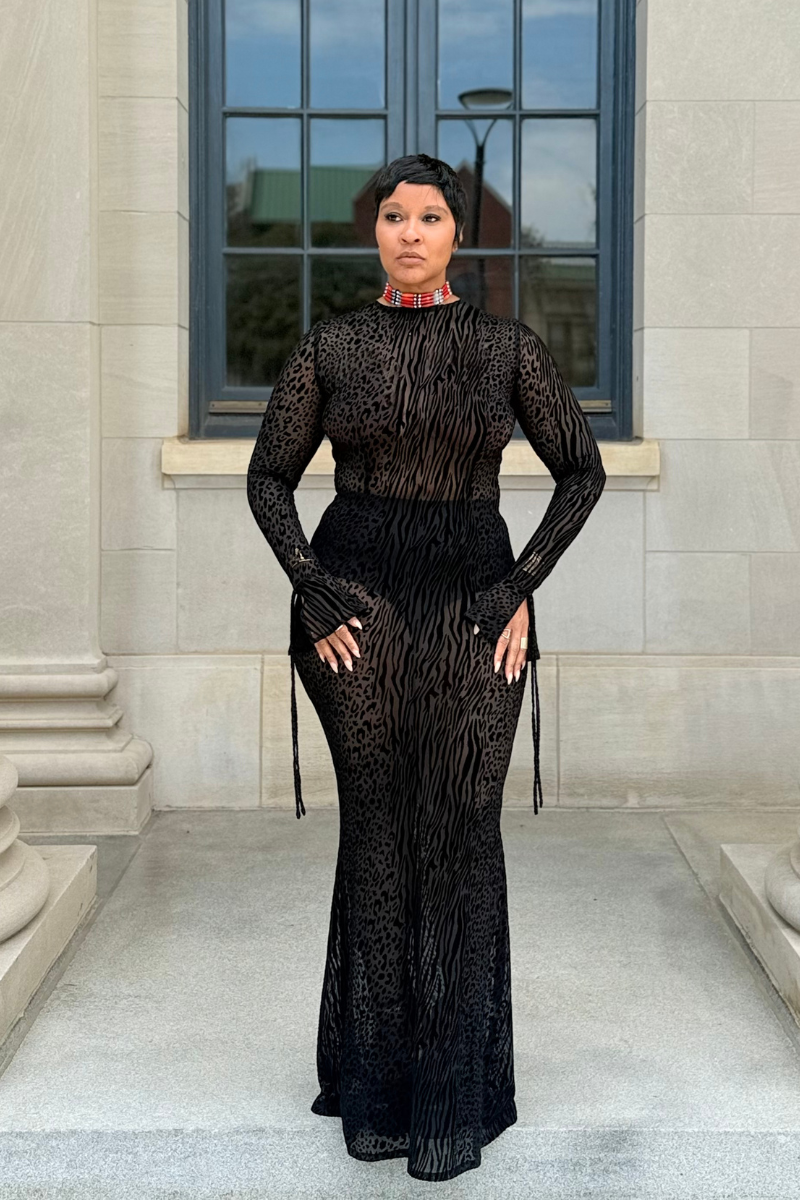 AMORE VELVET MAXI (BLK)